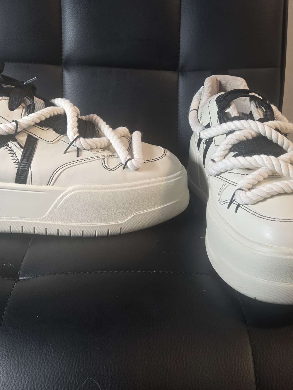 ASOS - White Platform Rope-Lace men's Sneakers LIKE NEW *****